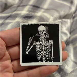 Skeleton Magnet with Black Background